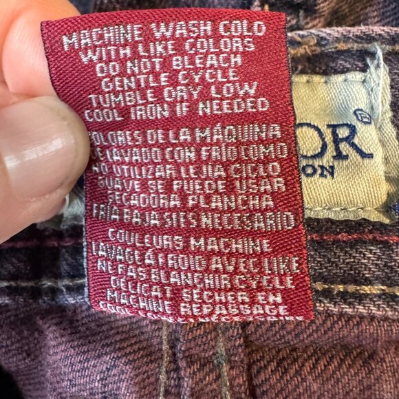 Worior Collection Jean Shorts Mens Purple Acid Wash Denim Button Fly 12" Size 34 - Picture 5 of 10